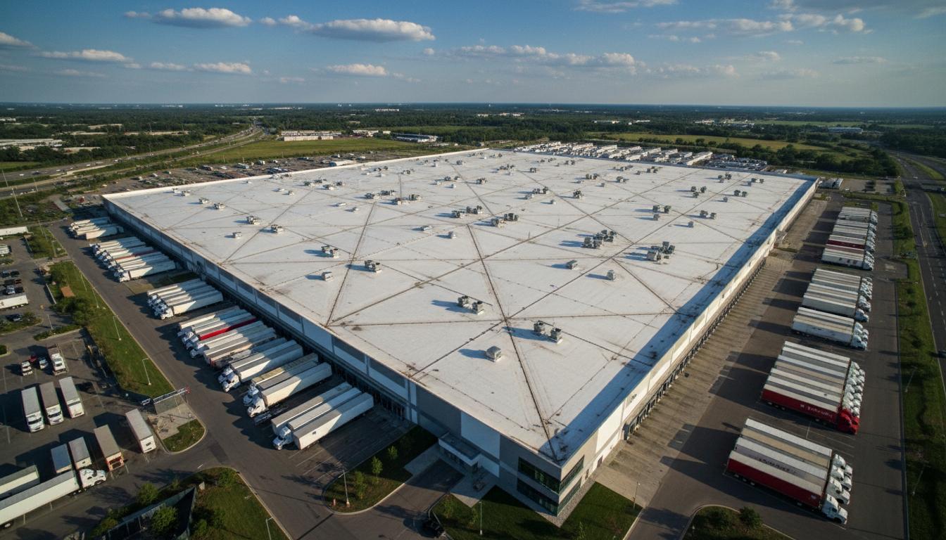 Large distribution center roof