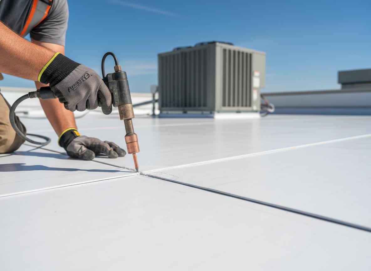 TPO roofing installation